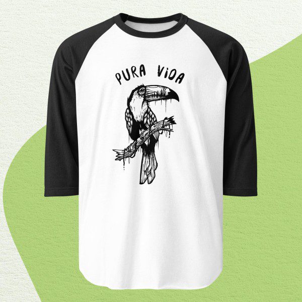 Pura Vida Shirt - Toucan Rescue Ranch | 3/4 sleeve raglan shirt