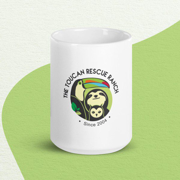 Toucan Rescue Ranch Logo | White glossy mug - Image 2