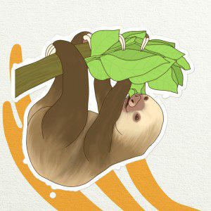 TRR Sloth | Supporting Sloths, Saving Lives | Bubble-free stickers