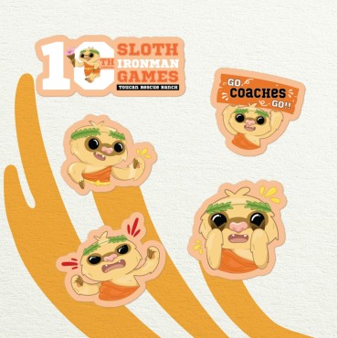 10th Annual Sloth Ironman Games 2025 | Bubble-free stickers