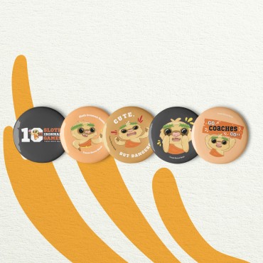 10th Annual Sloth Ironman Games 2025 | Set of pin buttons