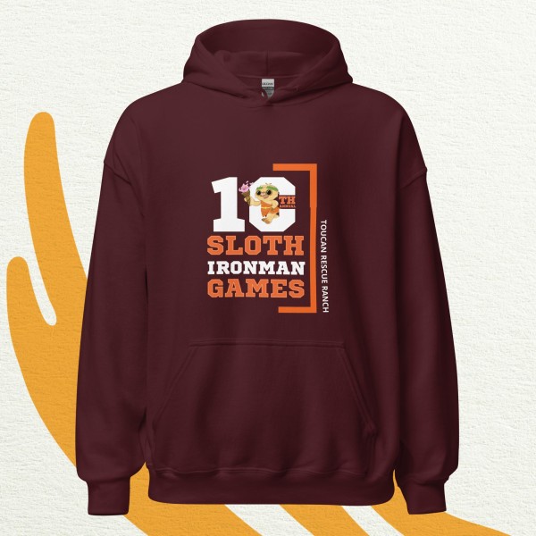 10th Annual Sloth Ironman Games 2025 | Unisex Hoodie - Image 3